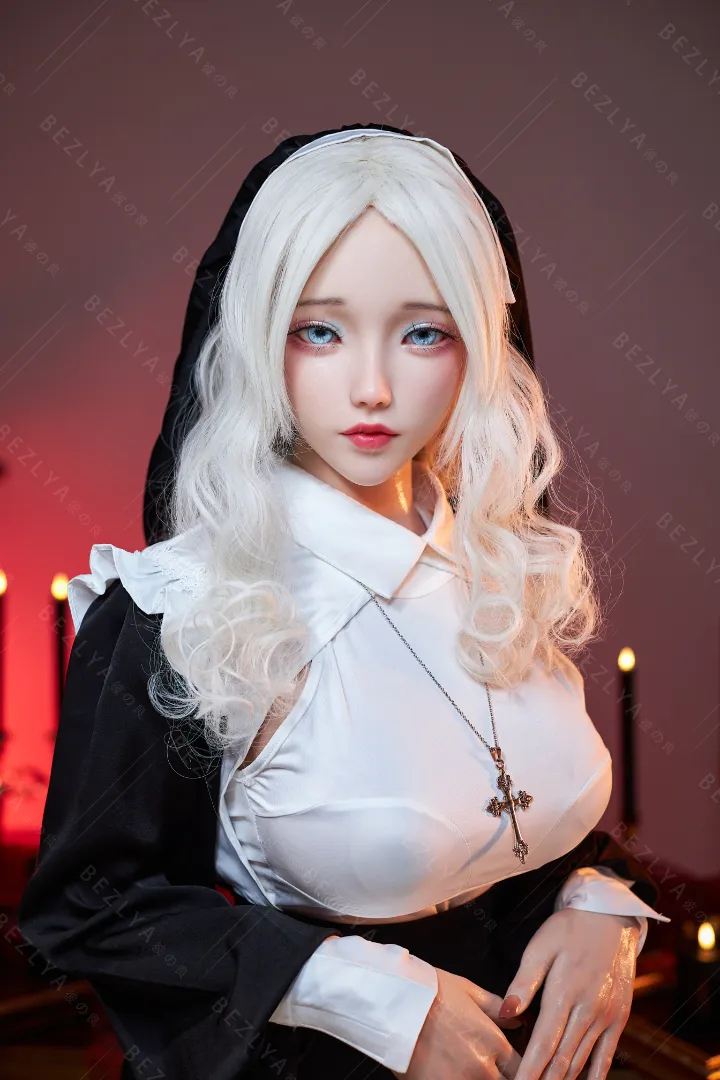 155cm (5ft1) Eカップ 軽量 シリコン ラブドール, 可動式顎 ヘッド Cyrtanthera